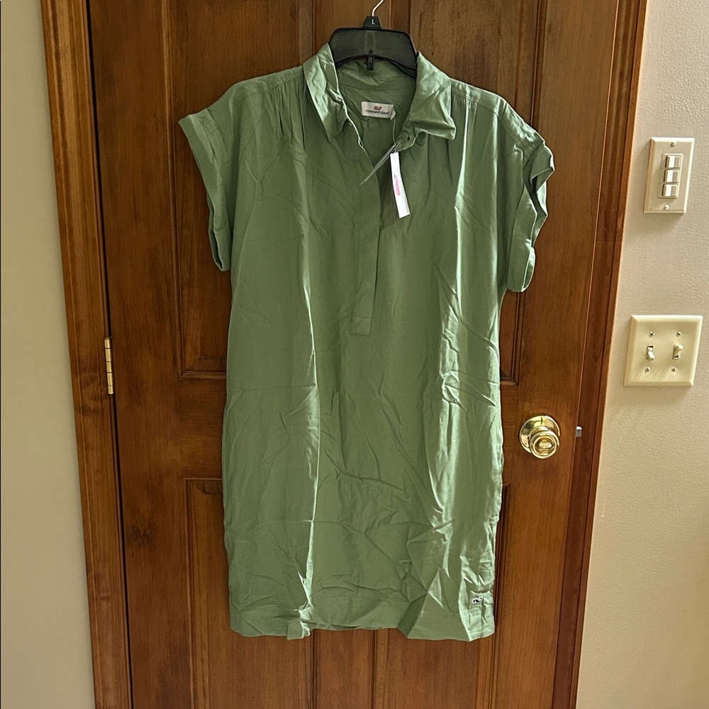 Vineyard Vines Olive Green Polo Shirt Dress